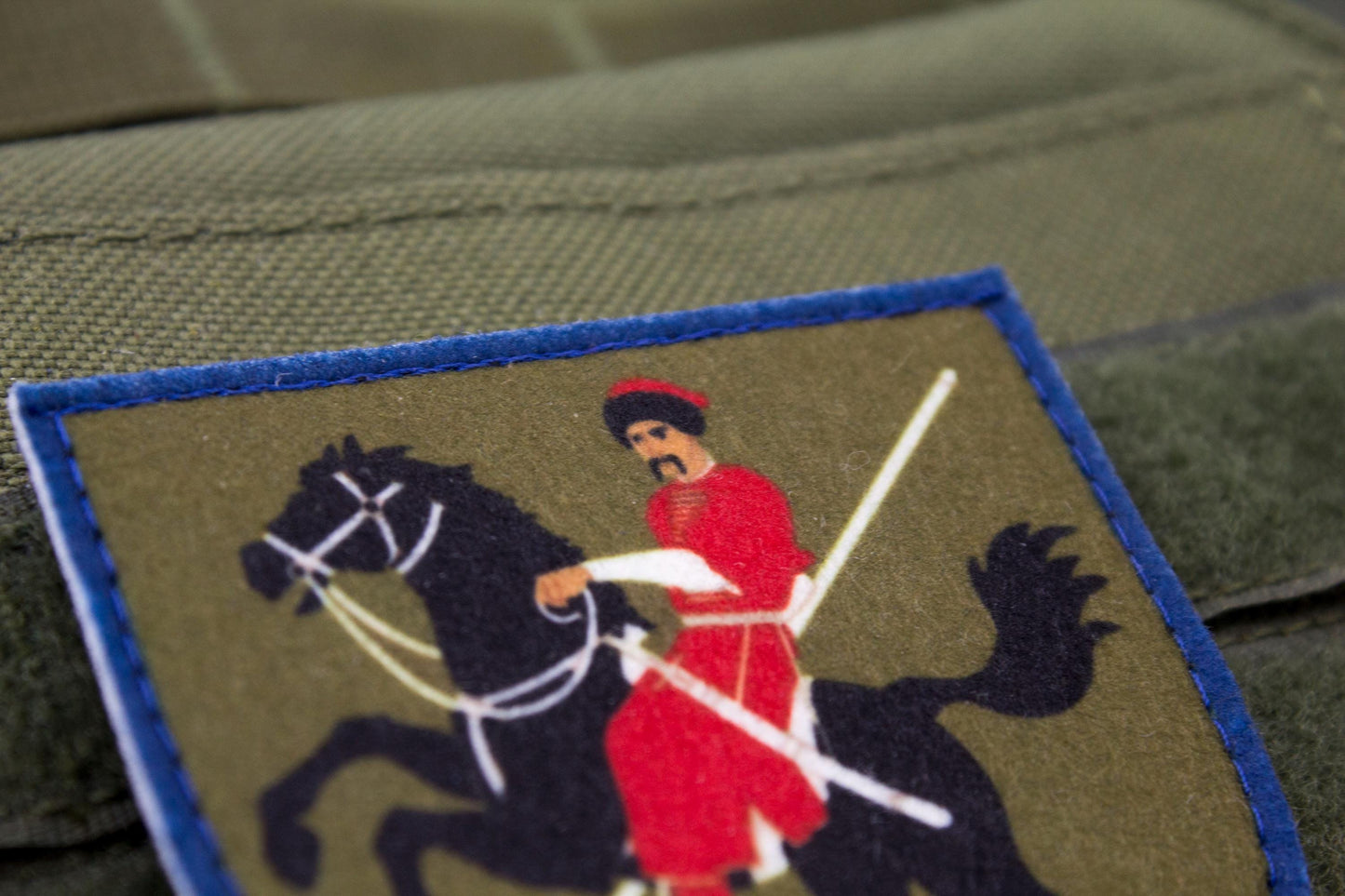 110th Mechanized Brigade Ukrainian hook and loop patch DARK GREEN