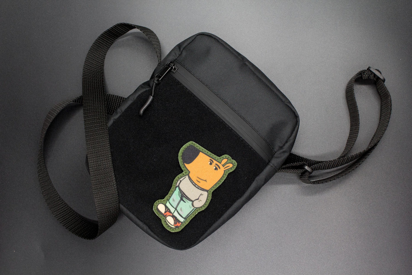 Сrossbody bag for hook and loop patches