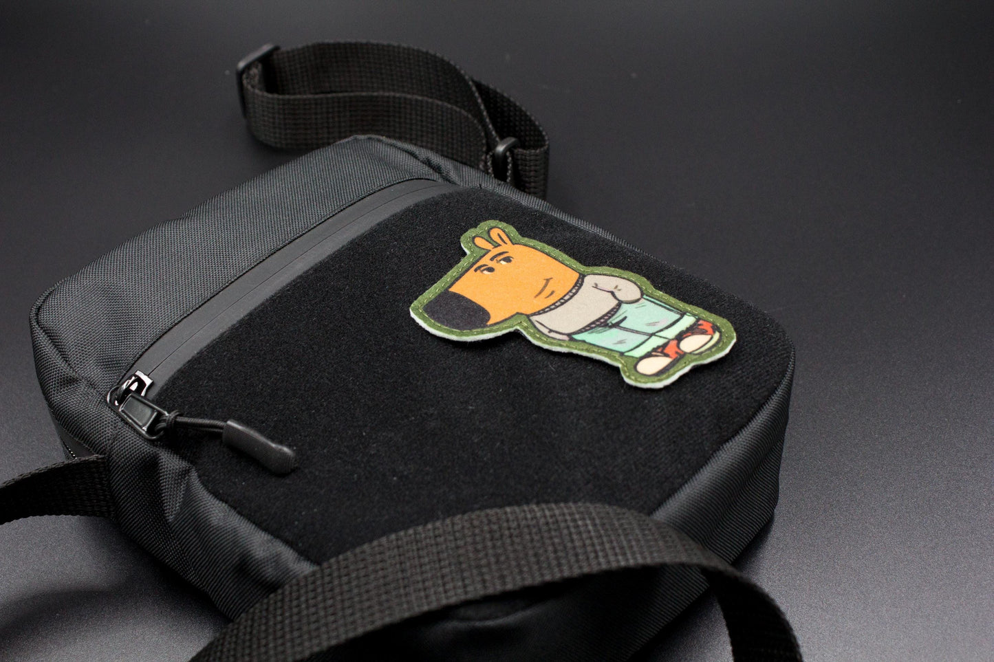 Сrossbody bag for hook and loop patches