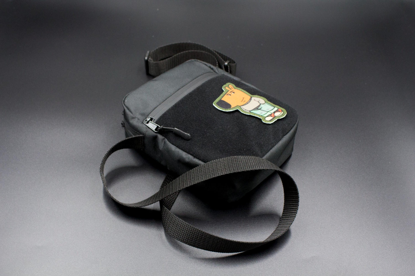 Сrossbody bag for hook and loop patches