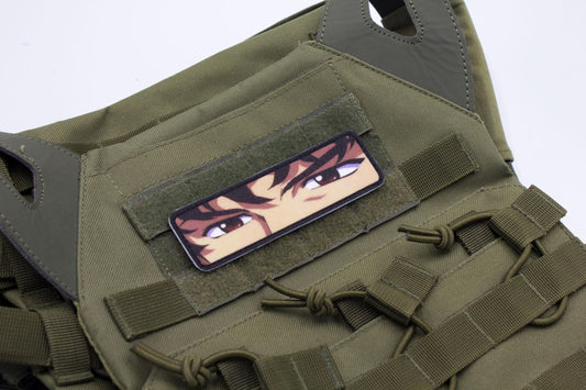 Spike Spiegel eyes Cowboy Bebop anime hook and loop patch