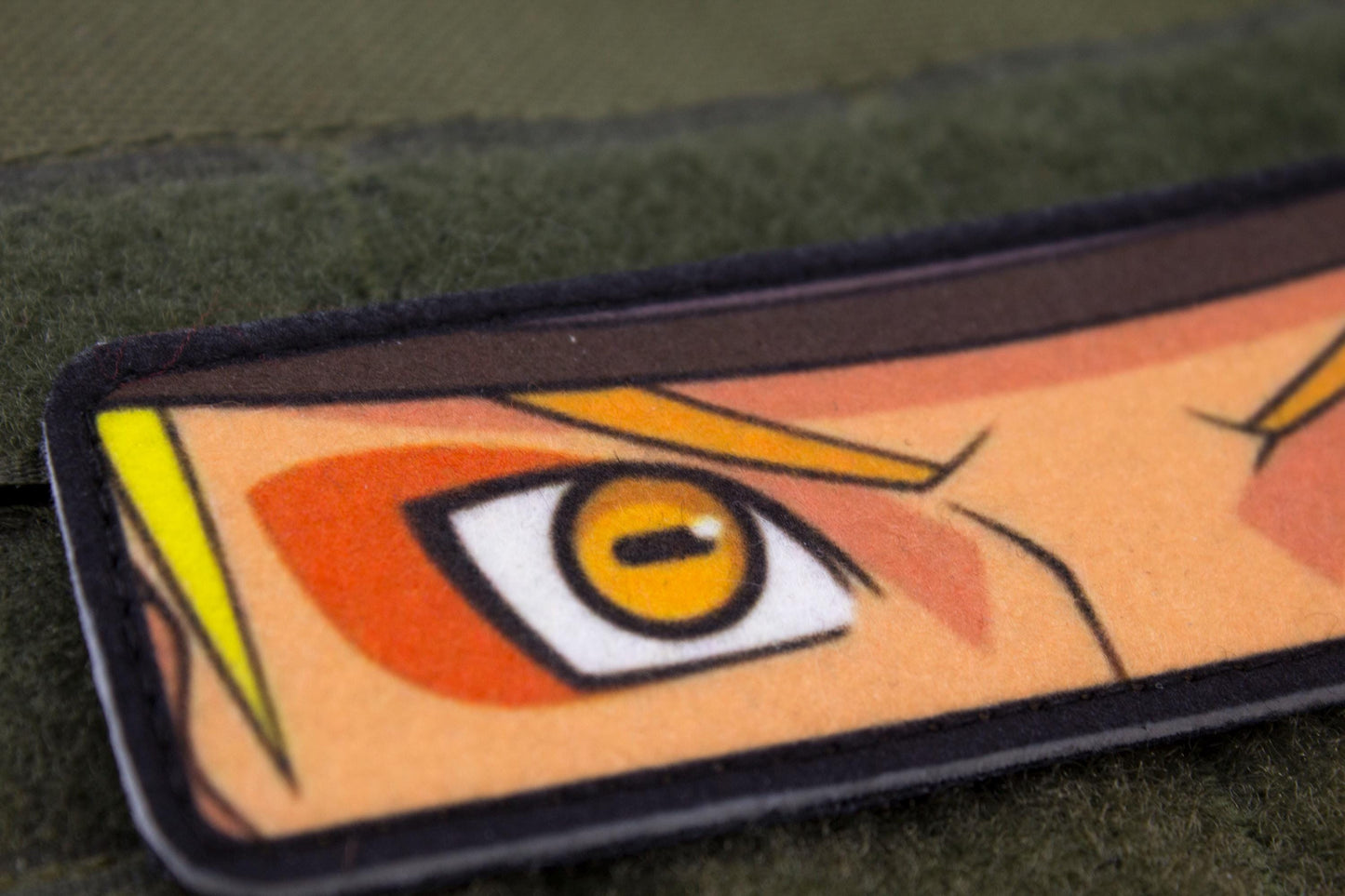 Naruto eyes anime hook and loop patch