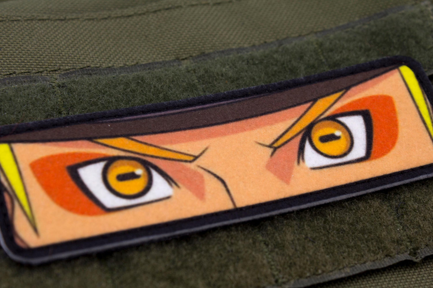 Naruto eyes anime hook and loop patch