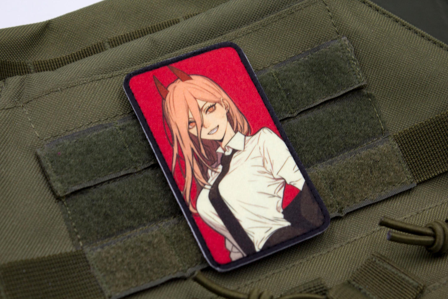 Power Chainsaw Man hook and loop anime patch