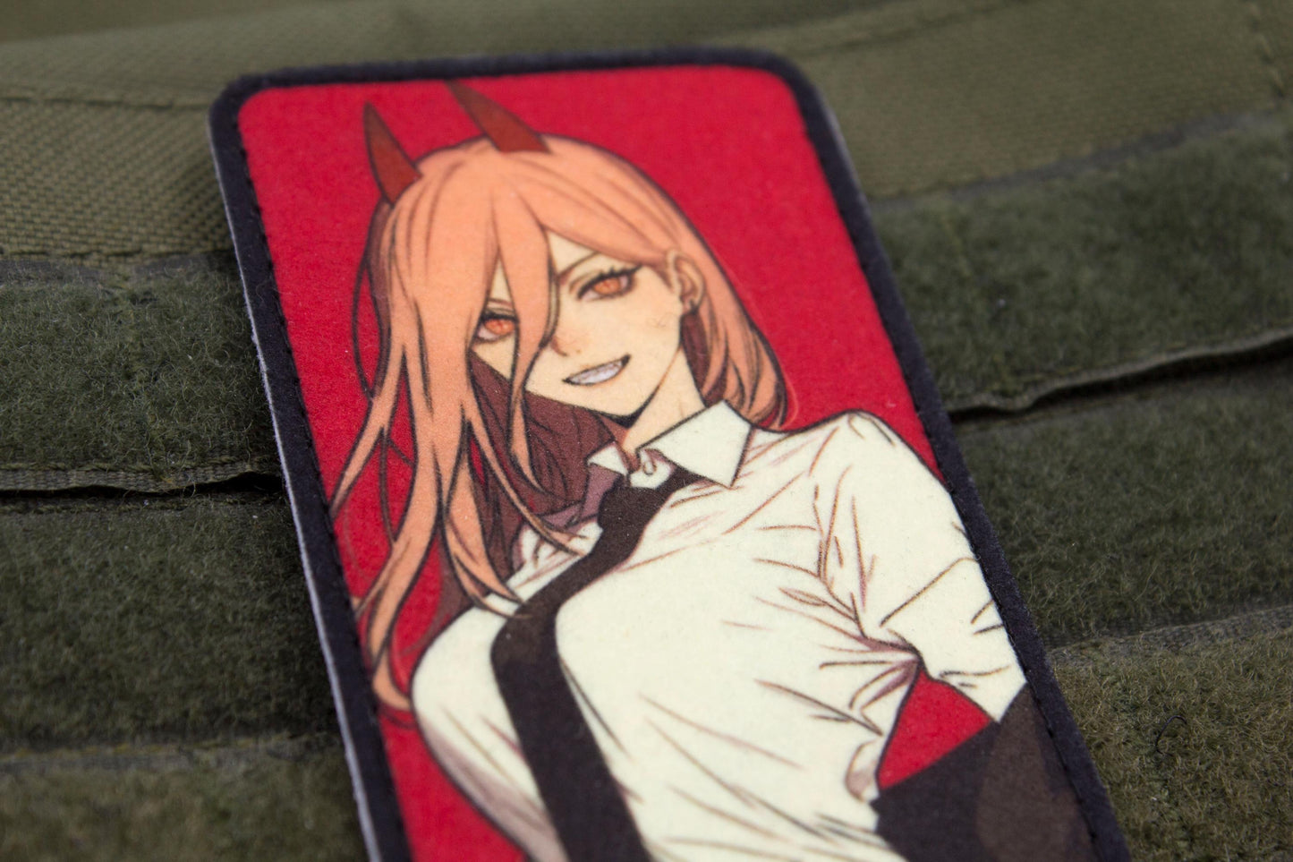 Power Chainsaw Man hook and loop anime patch
