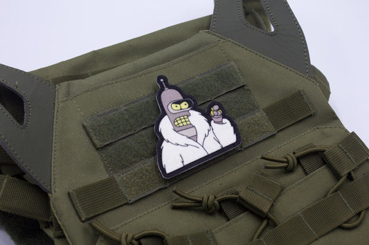 Futurama Bender Meme Cosplay hook and loop morale patch