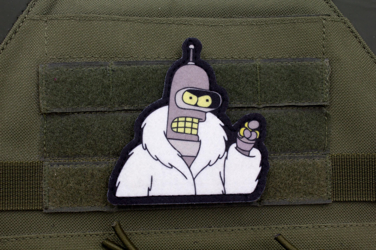 Futurama Bender Meme Cosplay hook and loop morale patch