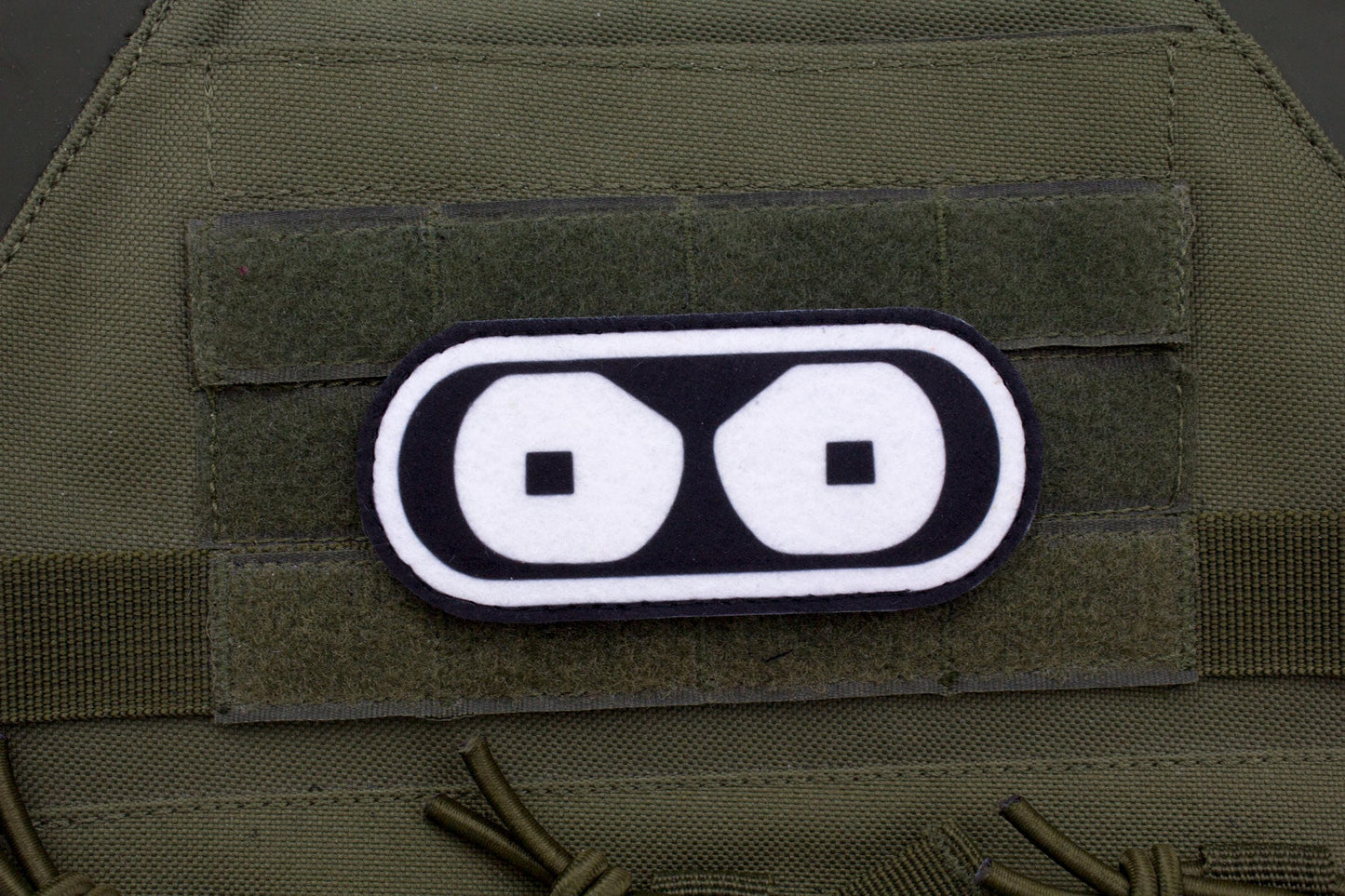 Futurama Bender eyes Cosplay hook and loop morale patch