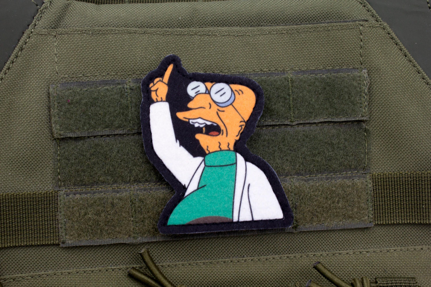 Farnsworth Futurama Cosplay hook and loop morale patch