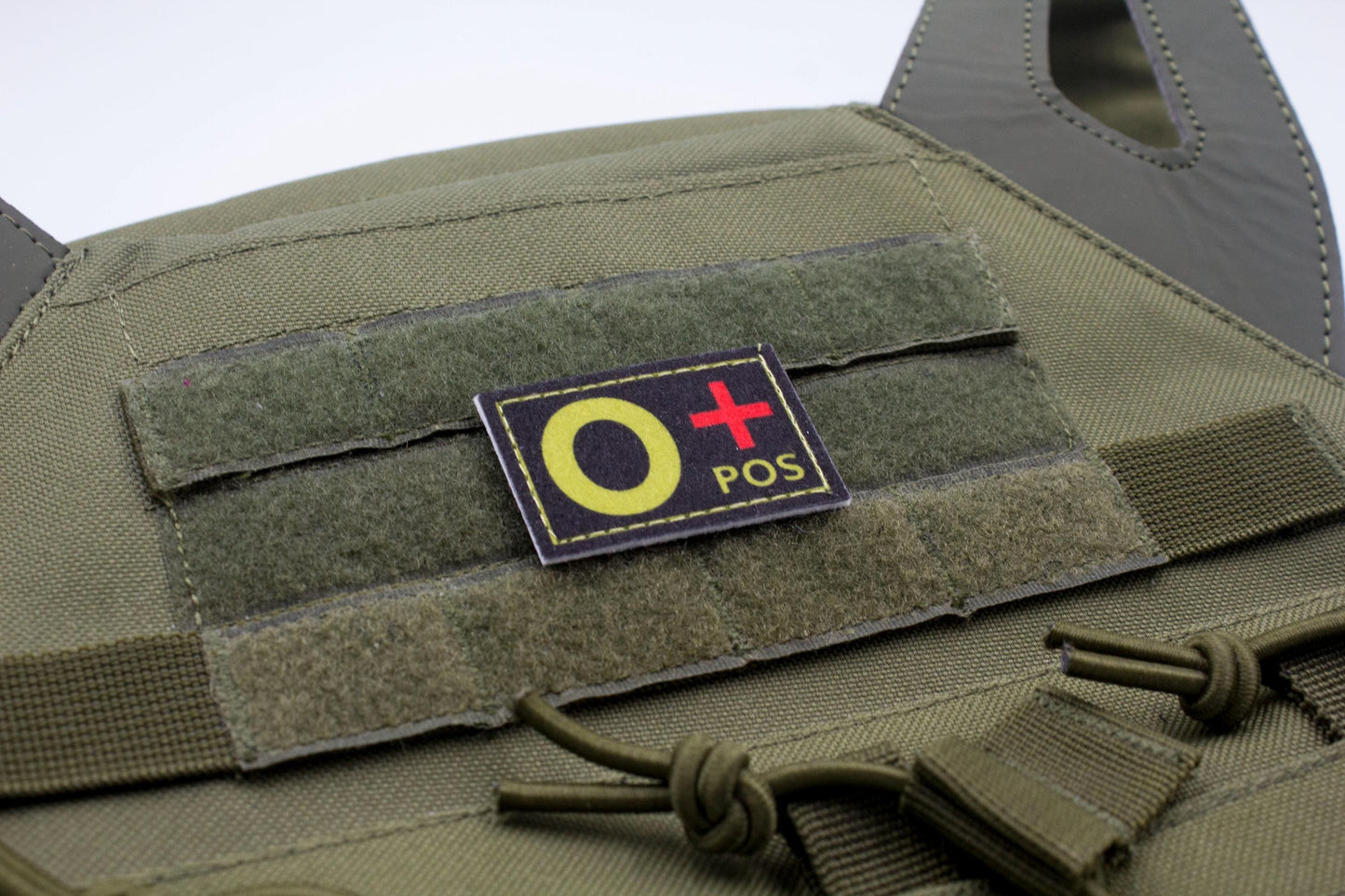 Blood type O+ pos BLACK paramedic emt patch