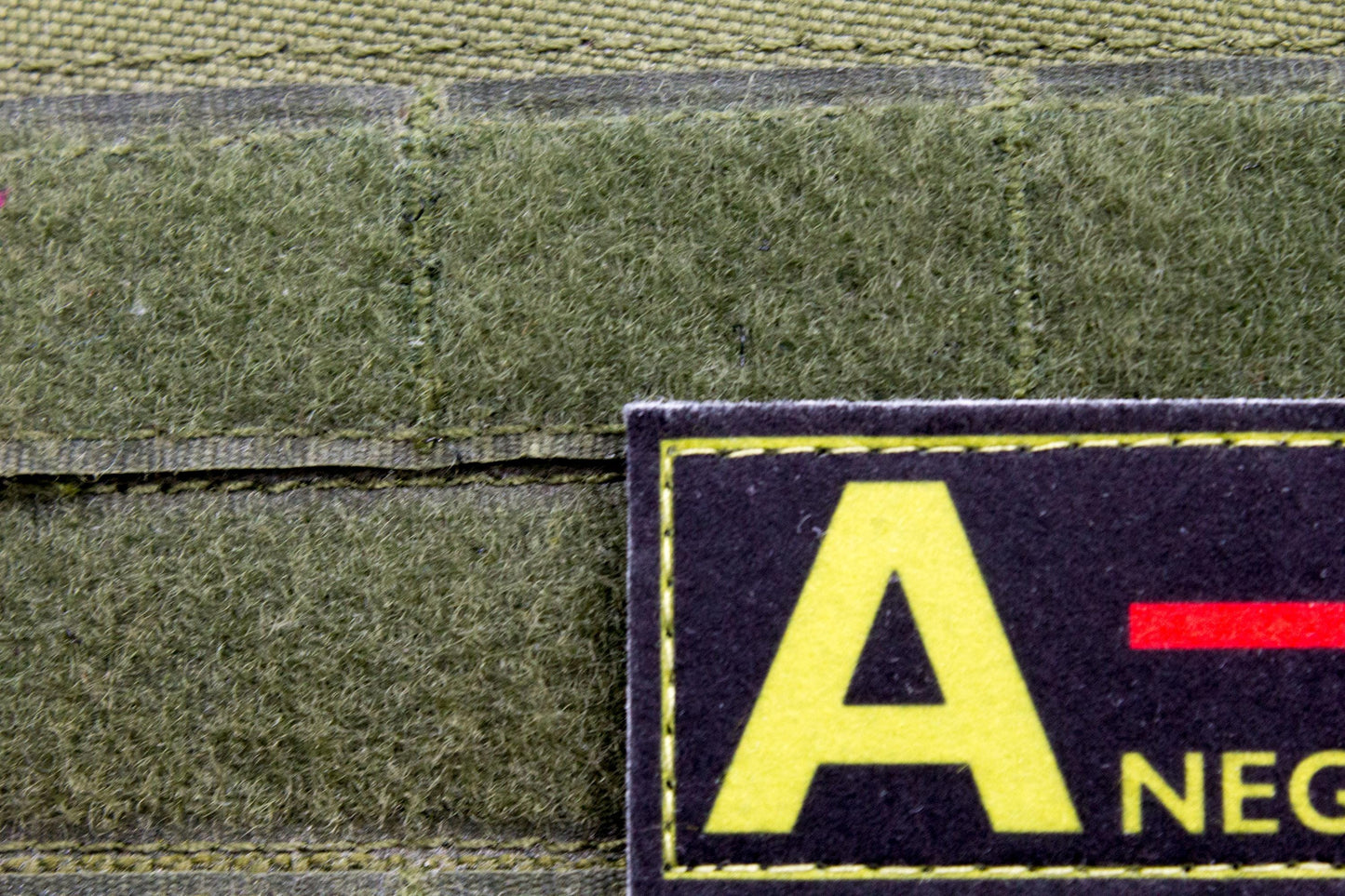 Blood type A- neg BLACK paramedic emt patch