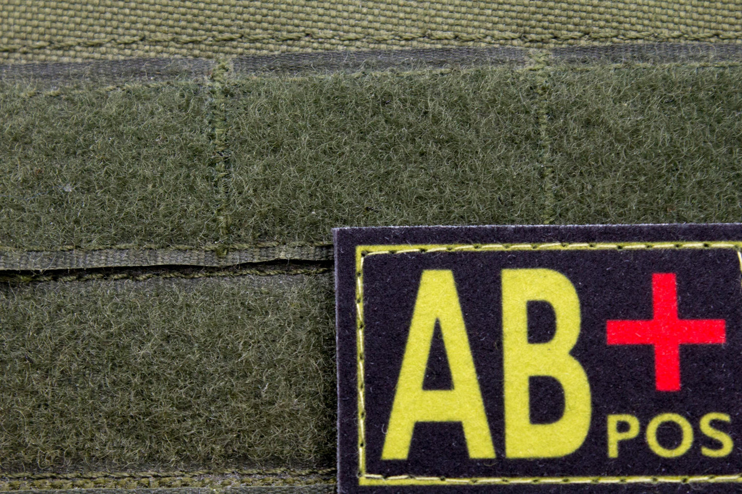 Blood type AB+ pos BLACK paramedic emt patch