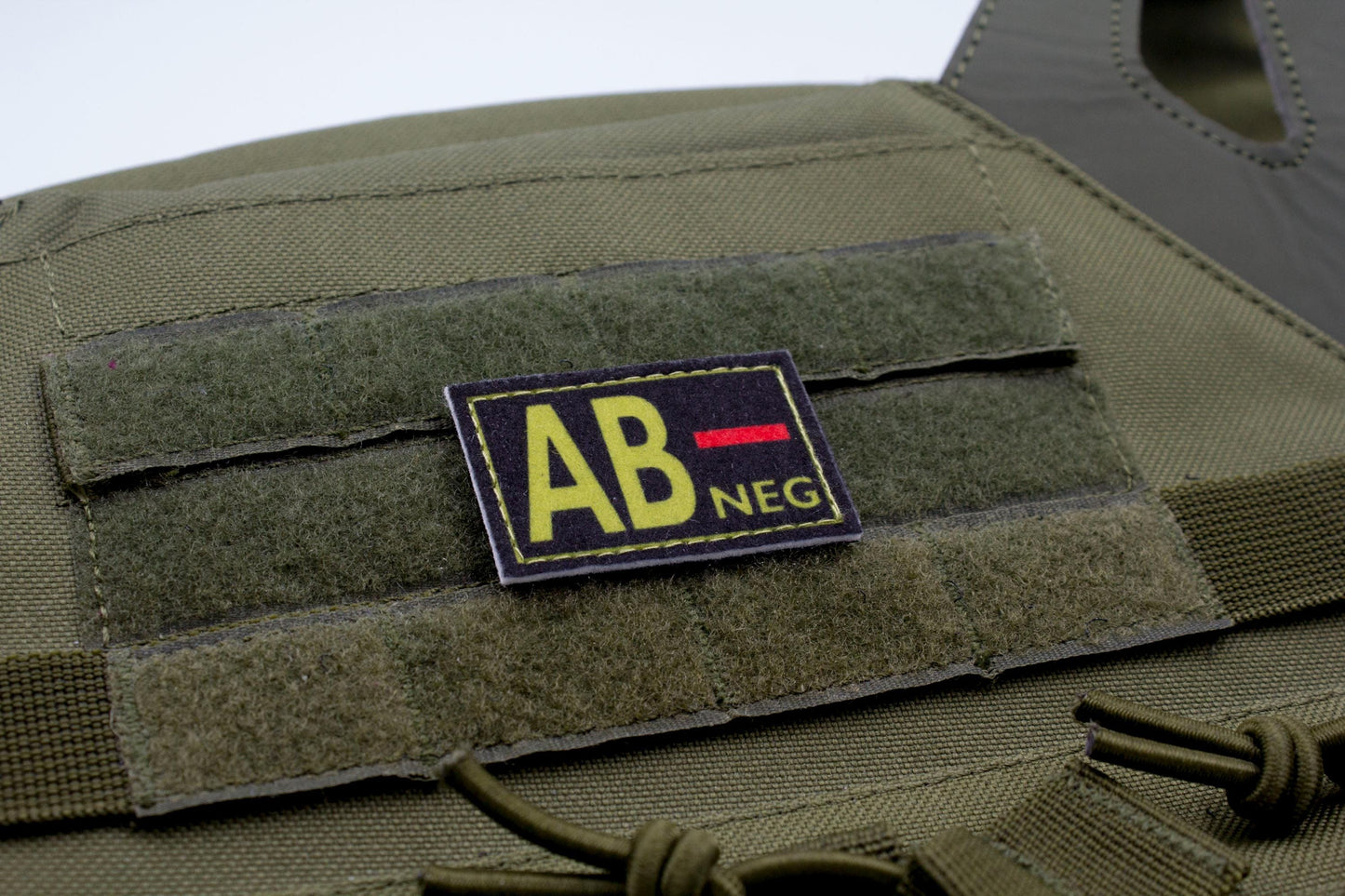 Blood type AB- neg BLACK paramedic emt patch