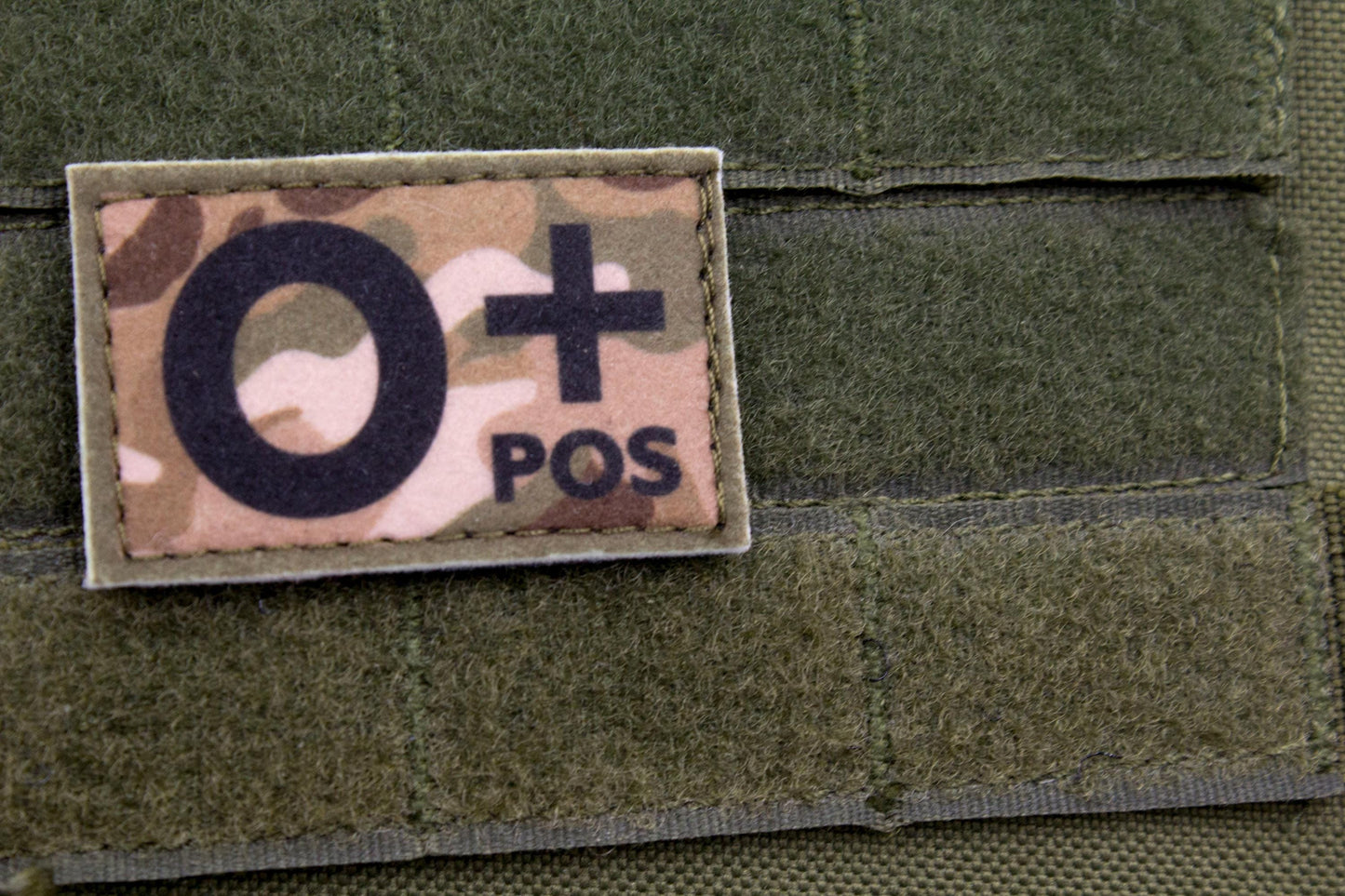 Blood type O+ pos MULTICAM paramedic emt patch