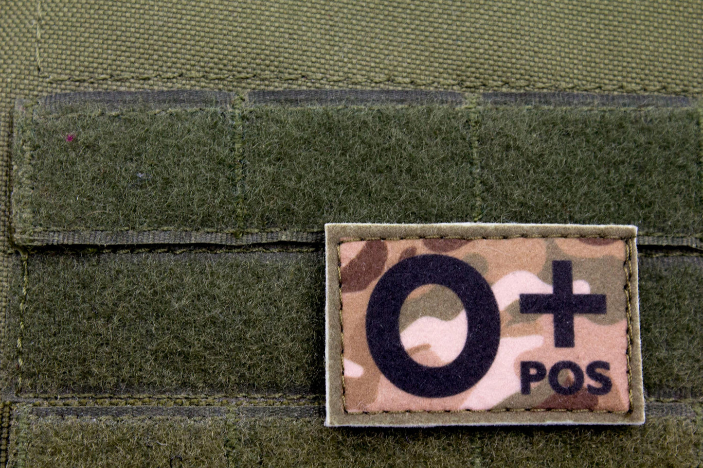 Blood type O+ pos MULTICAM paramedic emt patch