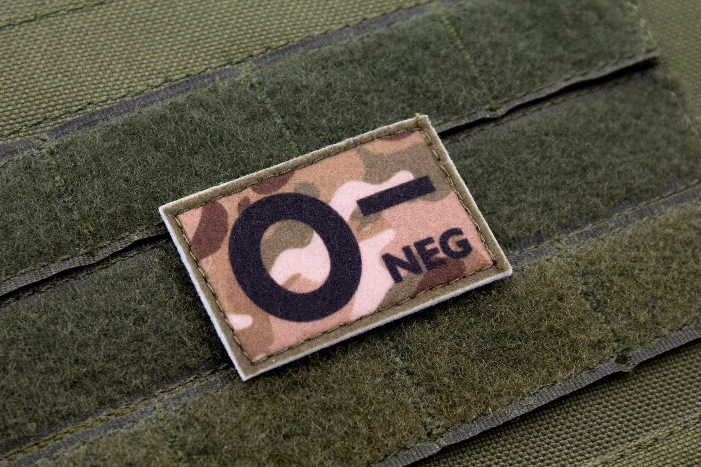 Blood type O- neg MULTICAM paramedic emt patch