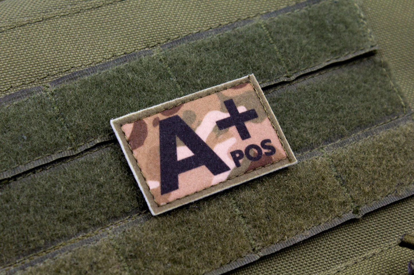Blood type A+ pos MULTICAM paramedic emt patch