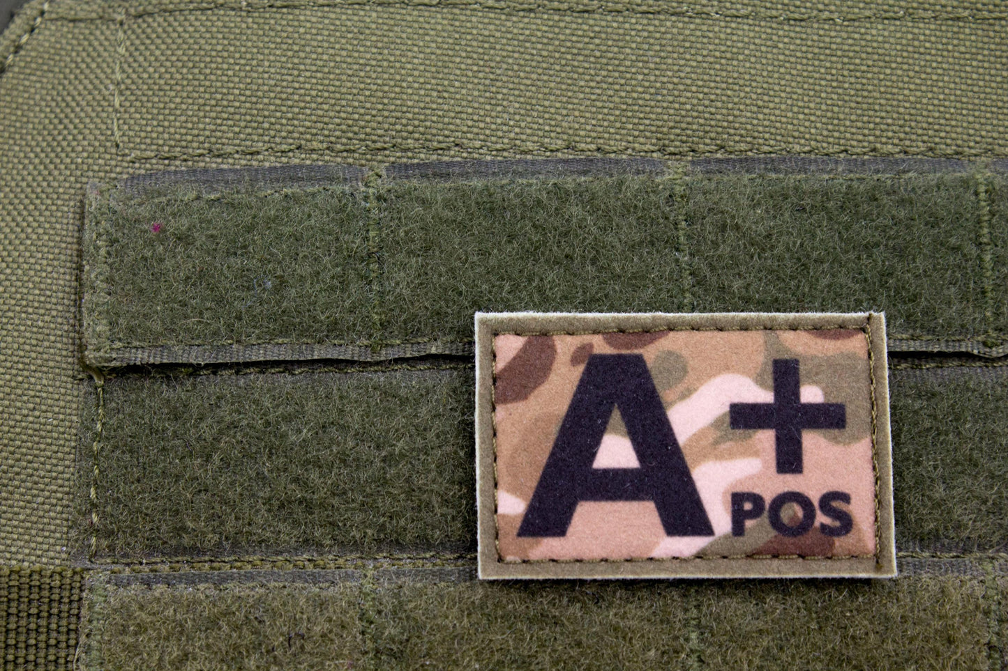 Blood type A+ pos MULTICAM paramedic emt patch