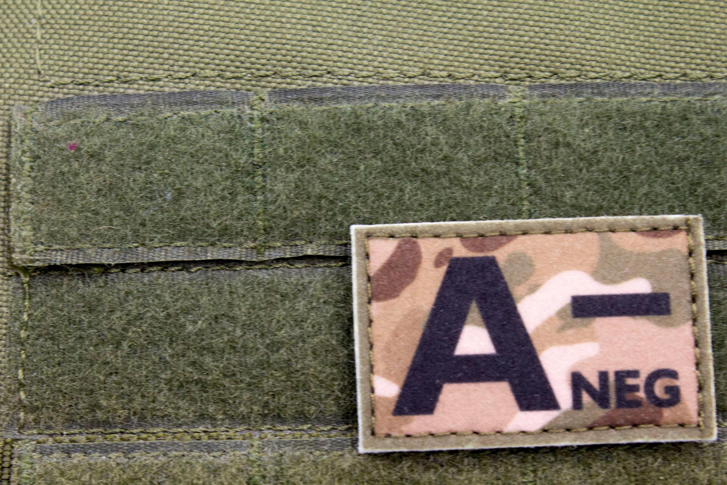 Blood type A- neg MULTICAM paramedic emt patch
