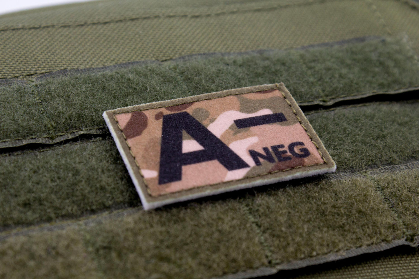 Blood type A- neg MULTICAM paramedic emt patch