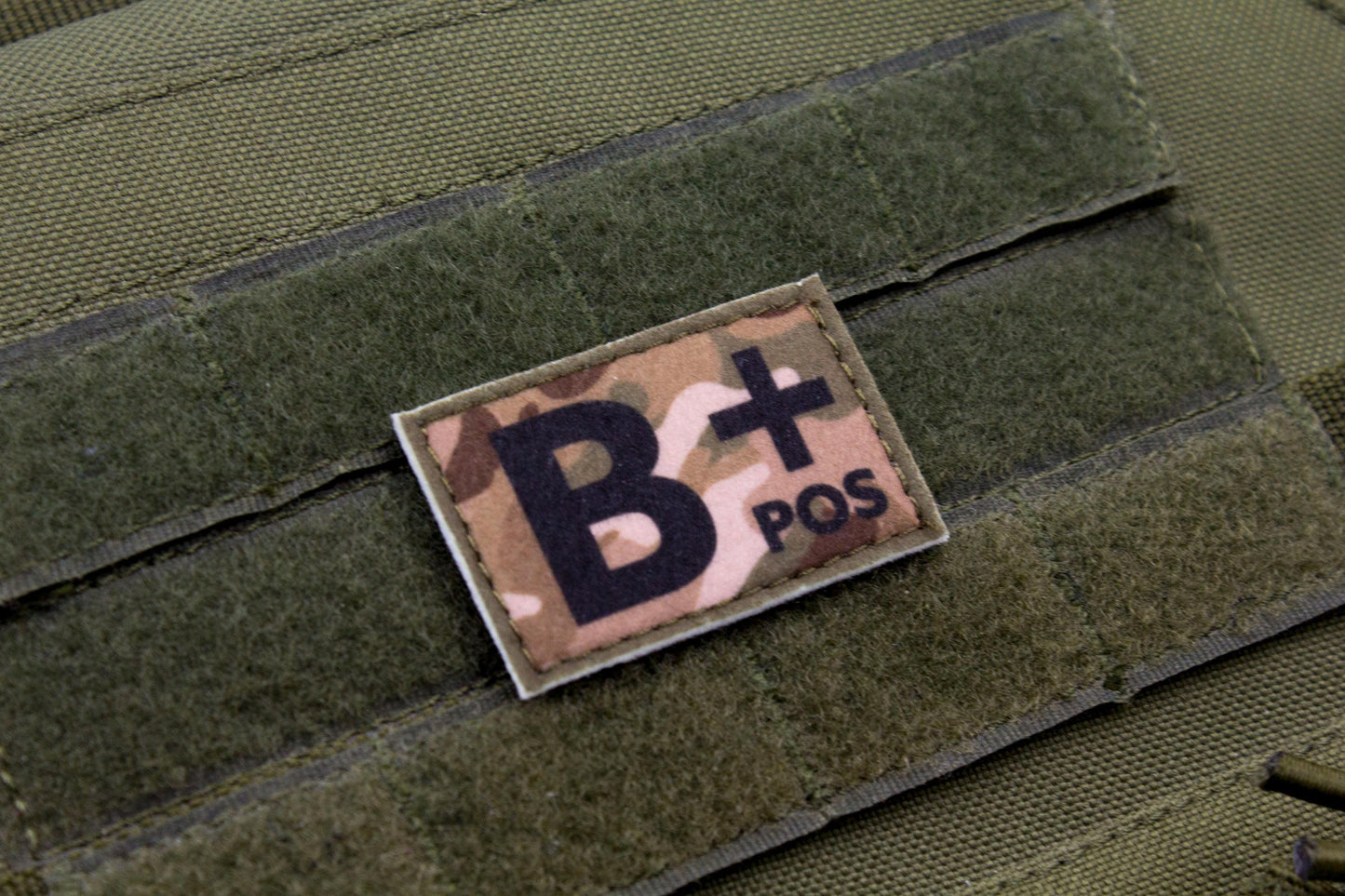 Blood type B+ pos MULTICAM paramedic emt patch