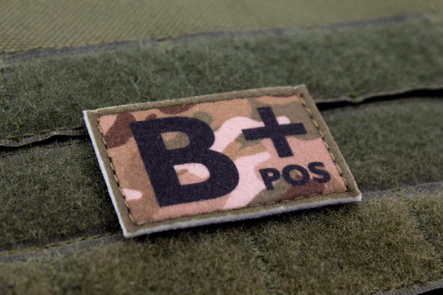Blood type B+ pos MULTICAM paramedic emt patch