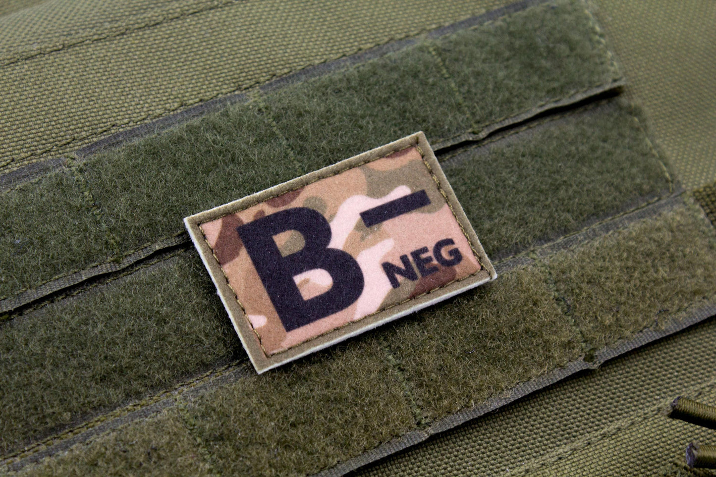 Blood type B- neg MULTICAM paramedic emt patch