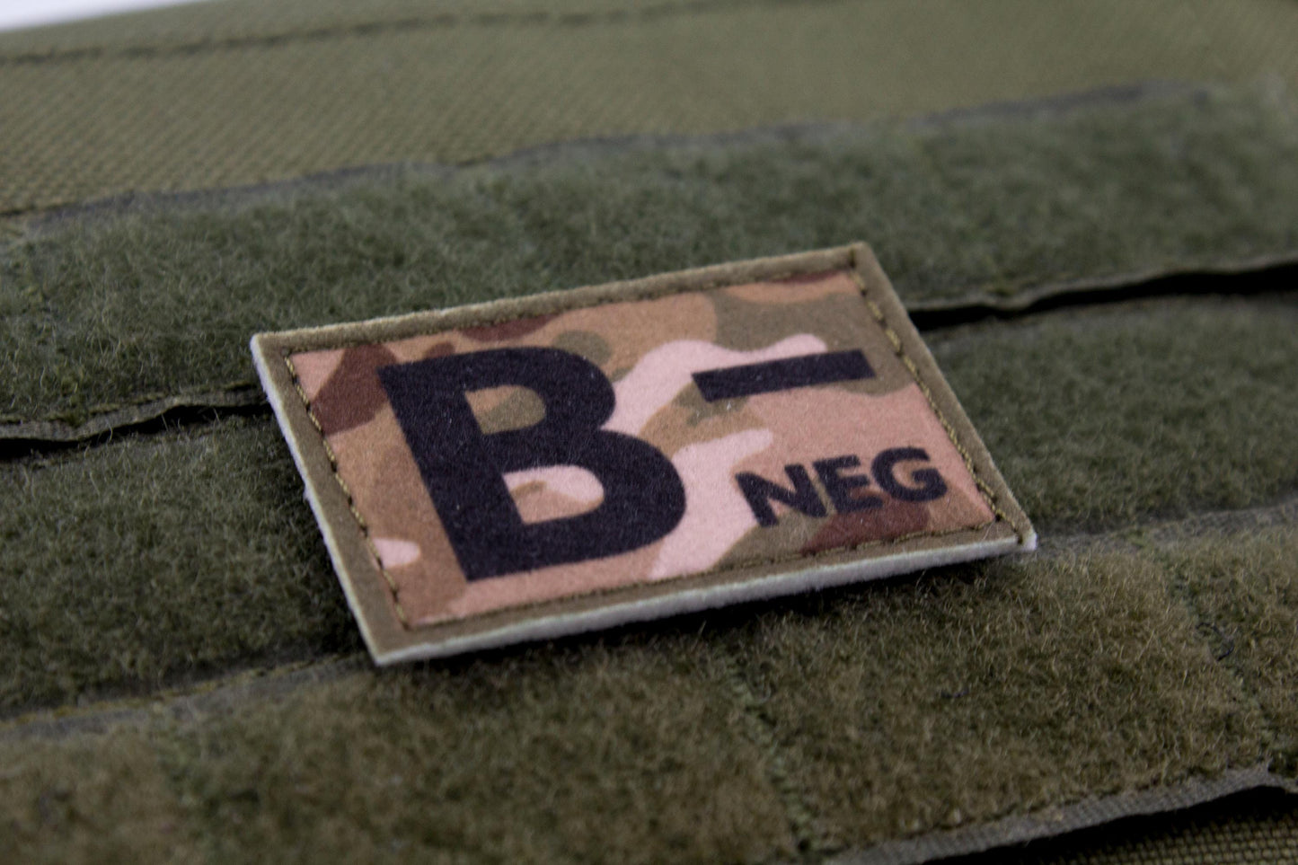 Blood type B- neg MULTICAM paramedic emt patch