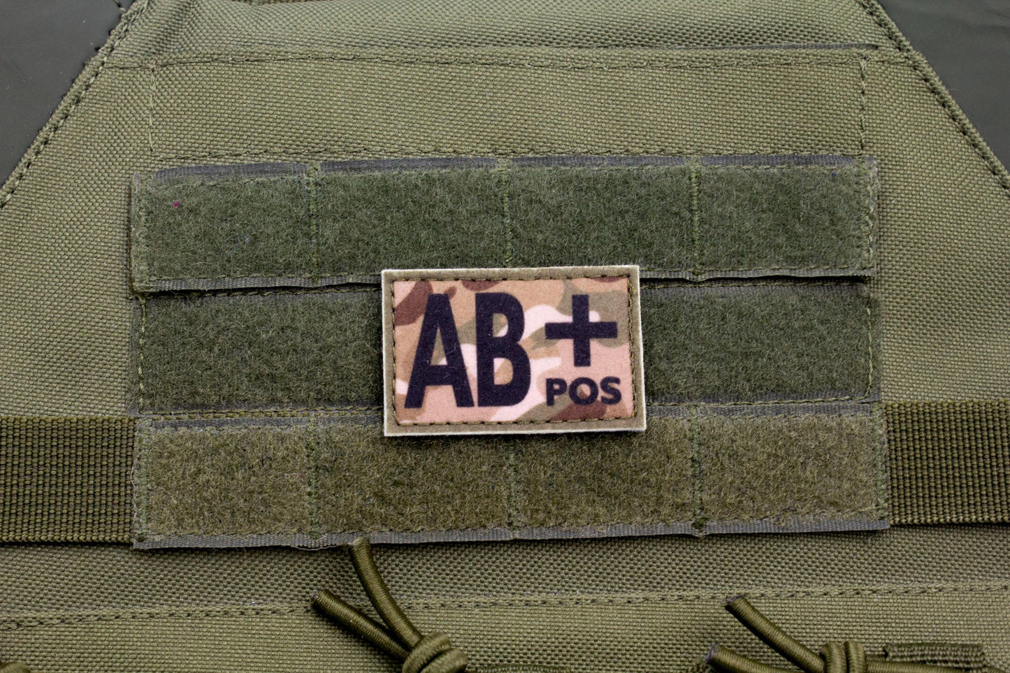 Blood type AB+ pos MULTICAM paramedic emt patch
