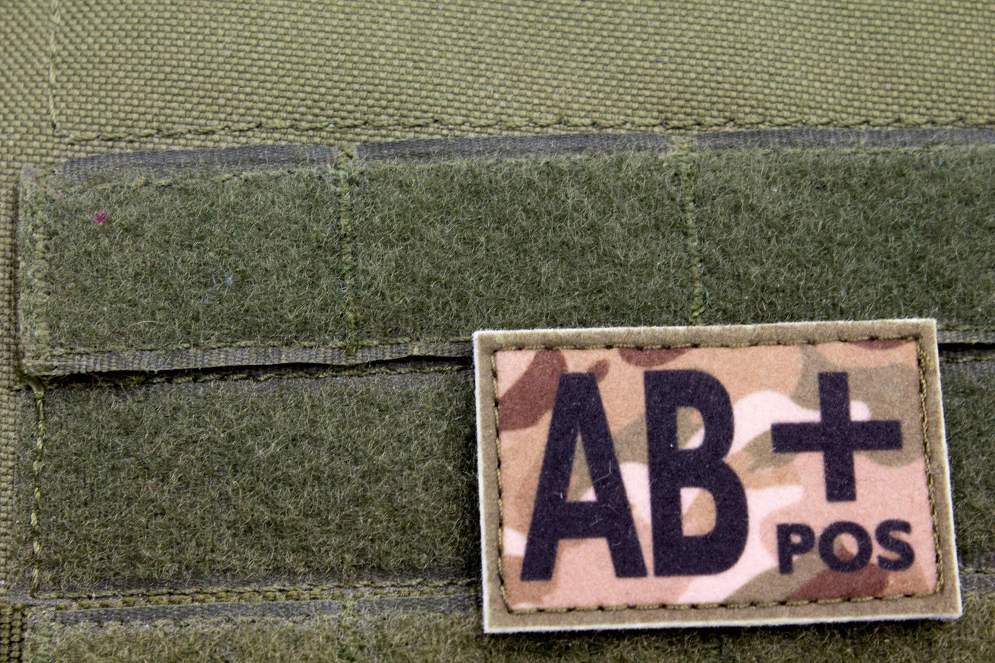 Blood type AB+ pos MULTICAM paramedic emt patch
