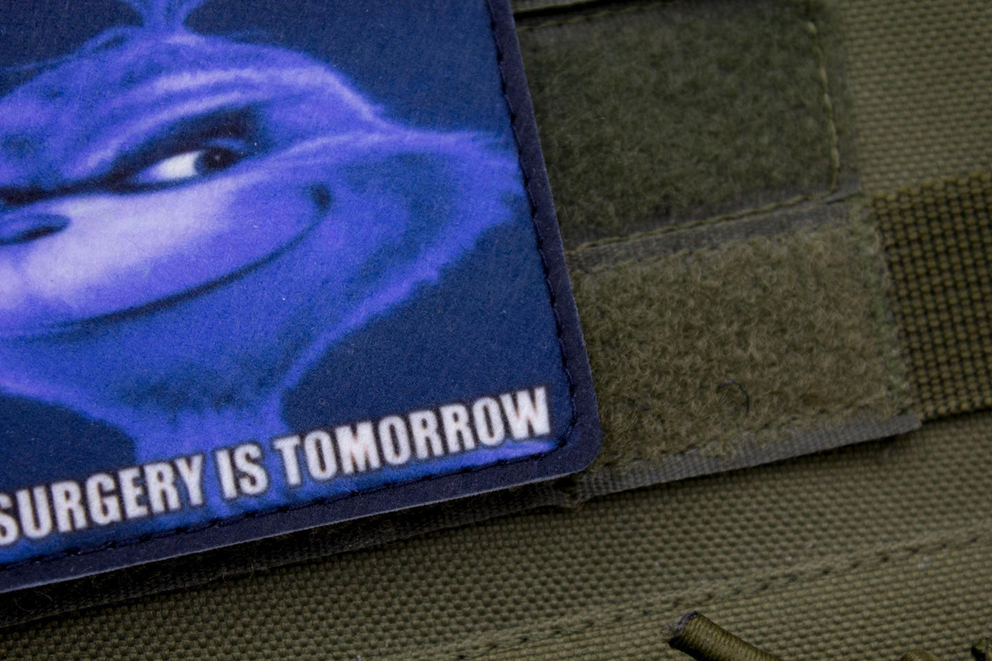 Knee surgery Grinch meme hook and loop morale patch