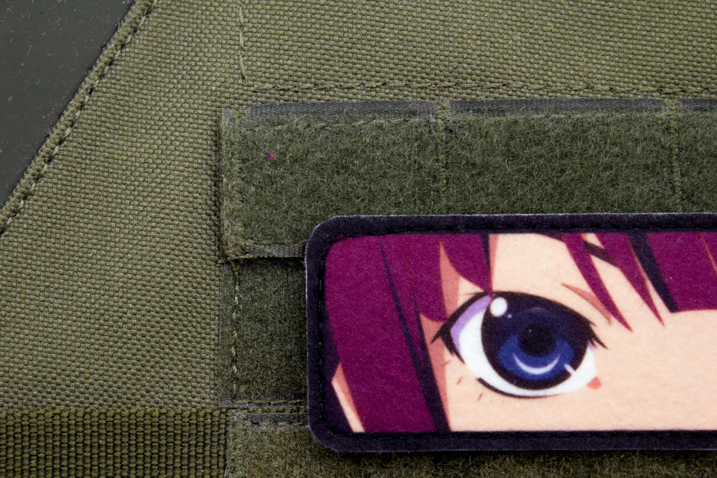 Hitagi Senjougahara eyes Monogatari anime hook and loop patch