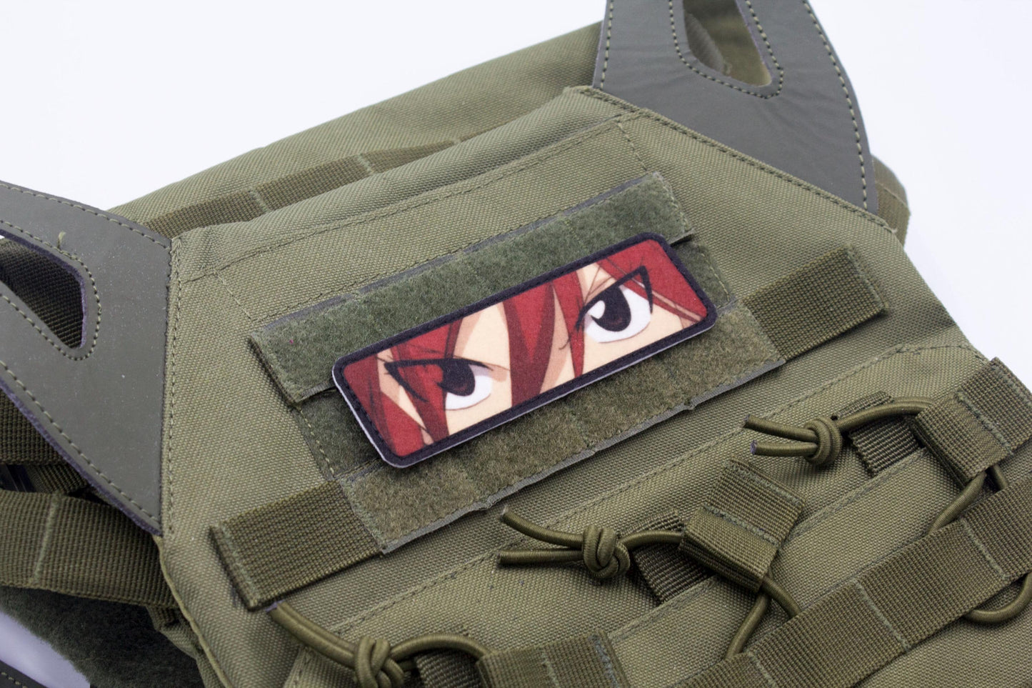 Erza Scarlet eyes Fairy Tail anime hook and loop patch