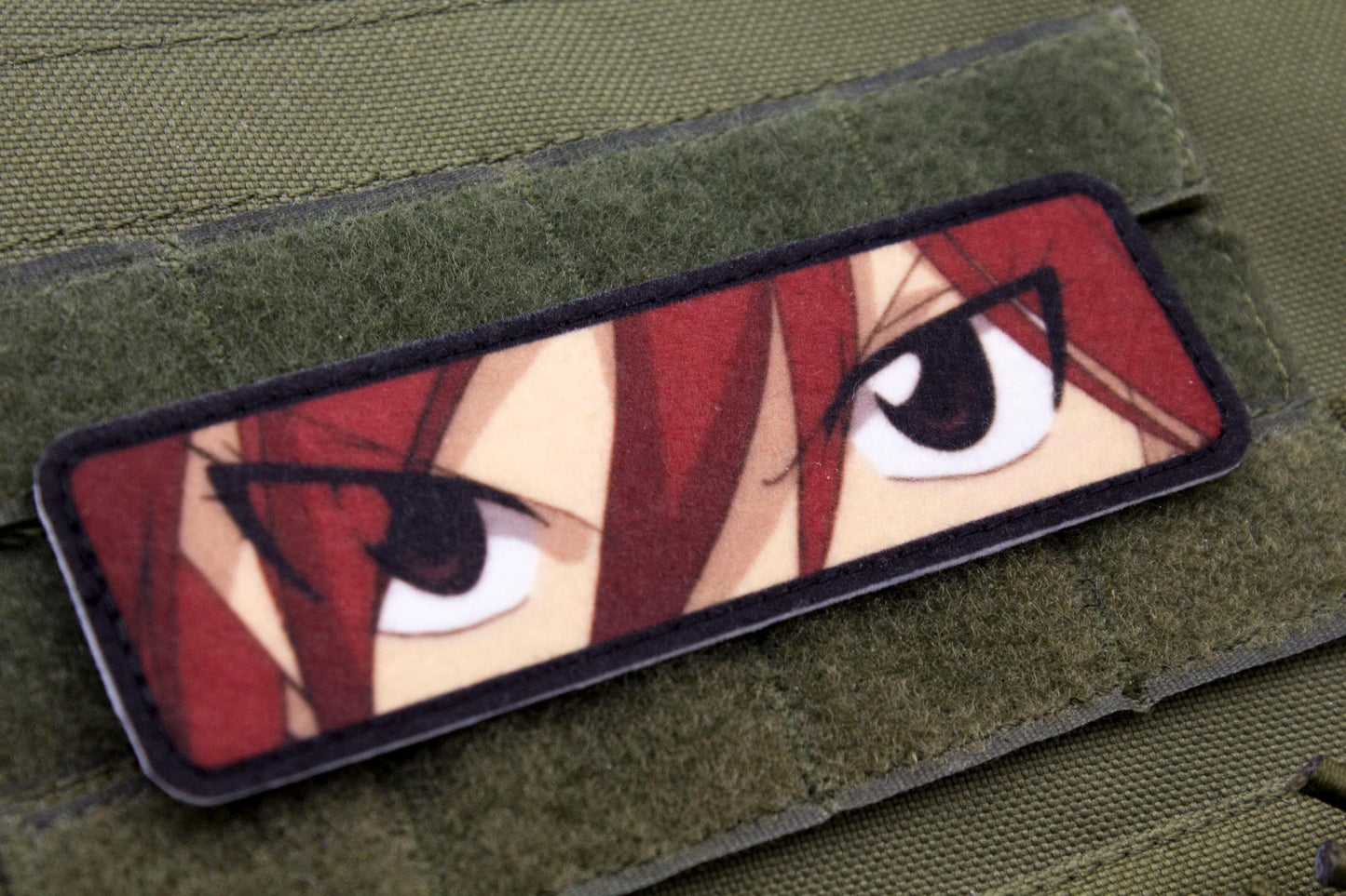 Erza Scarlet eyes Fairy Tail anime hook and loop patch