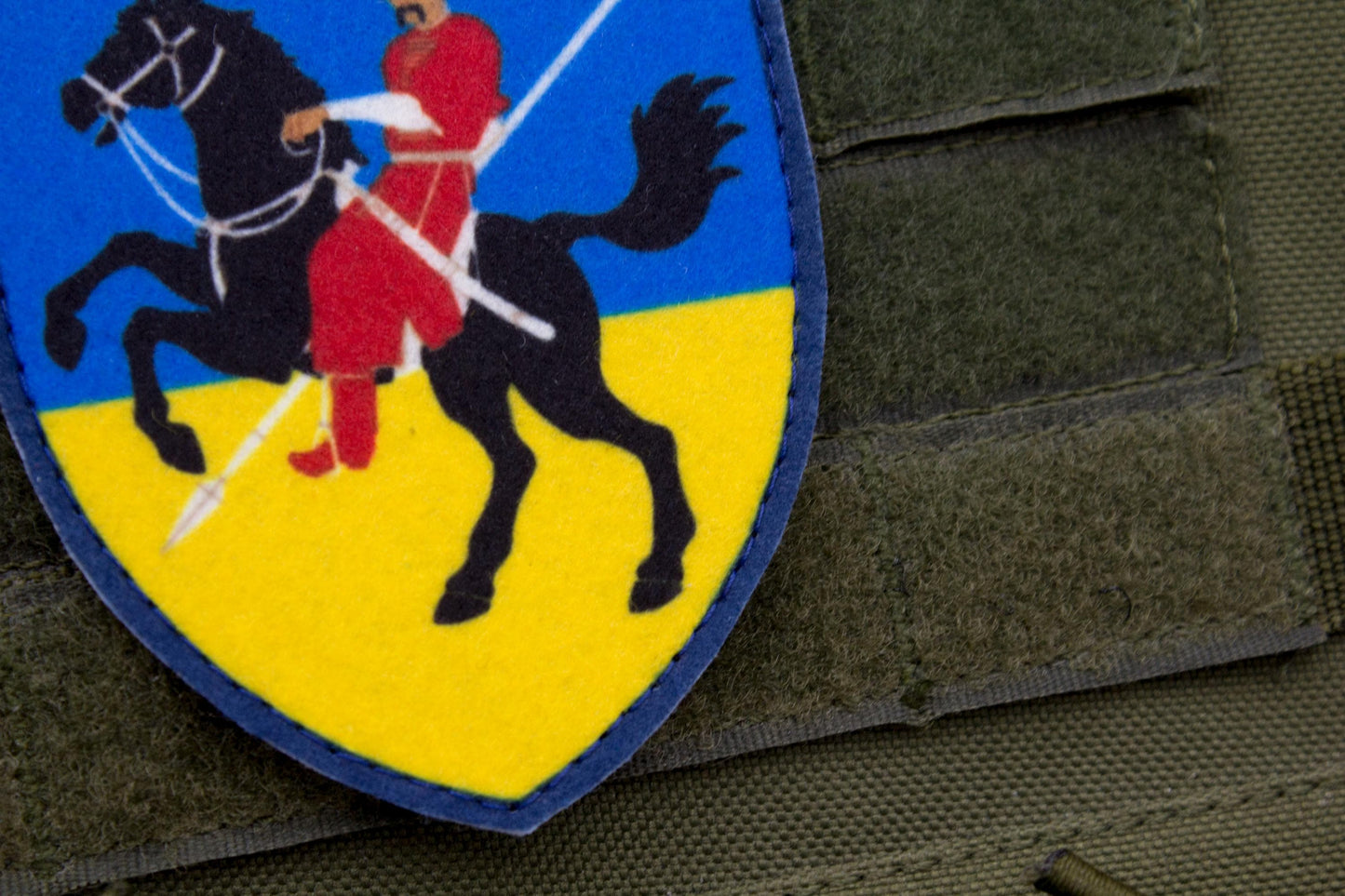 110th Mechanized Brigade Ukrainian hook and loop patch BLUE and YELLOW