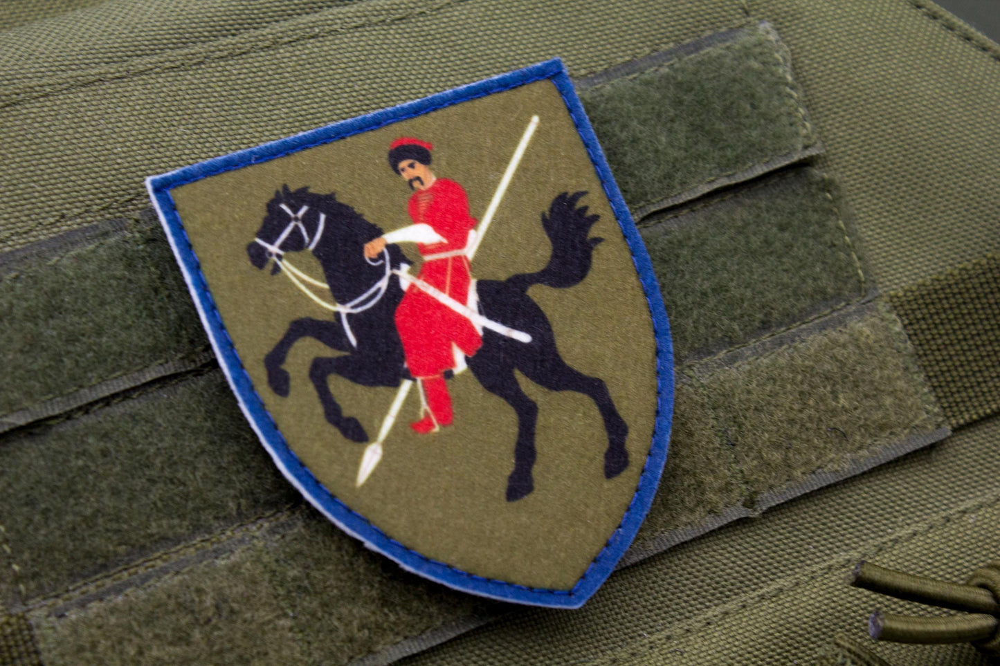 110th Mechanized Brigade Ukrainian hook and loop patch DARK GREEN