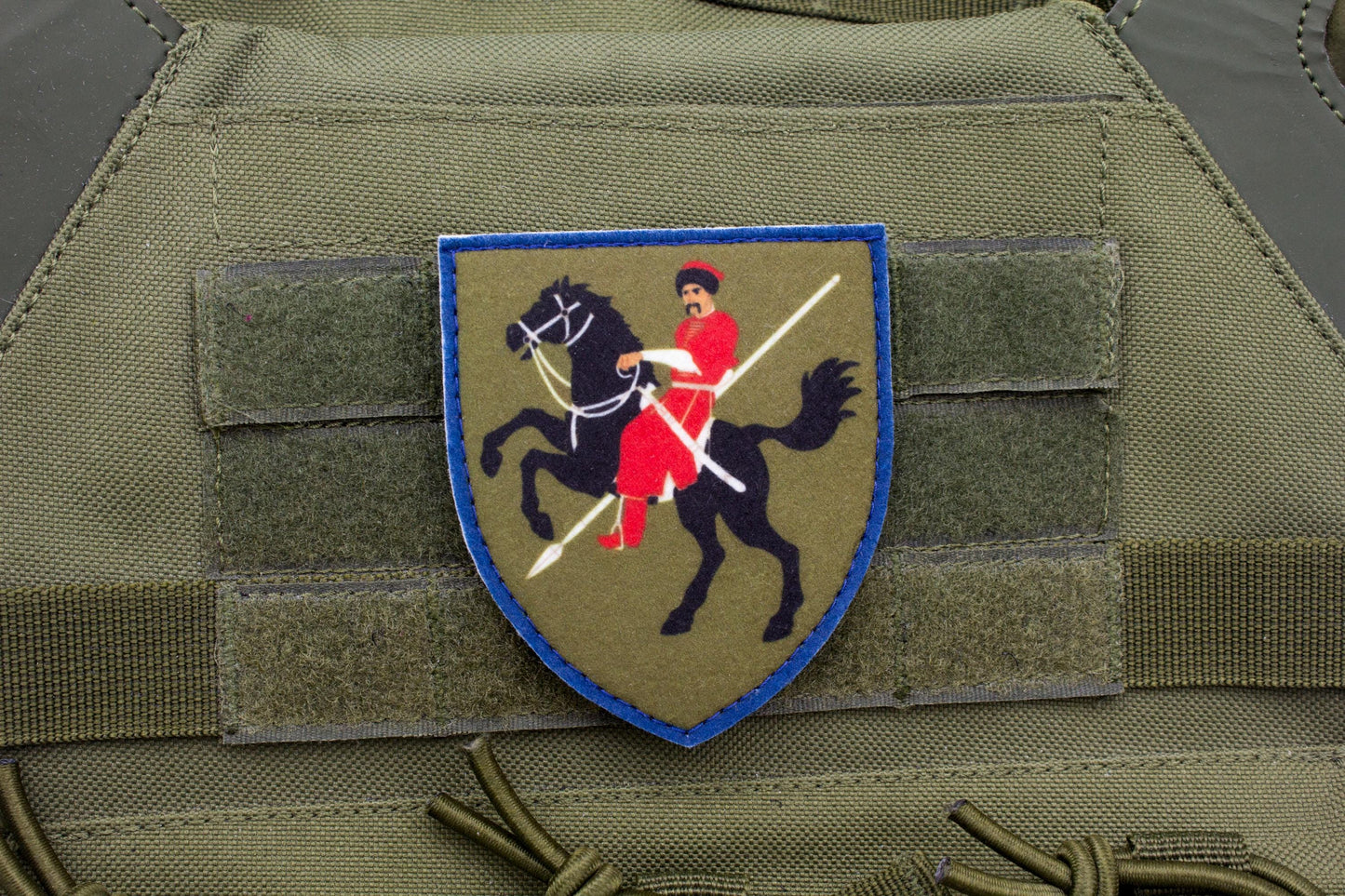 110th Mechanized Brigade Ukrainian hook and loop patch DARK GREEN