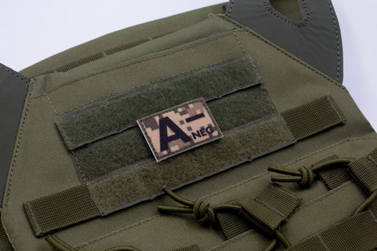 Blood type A- neg PIXEL paramedic emt patch