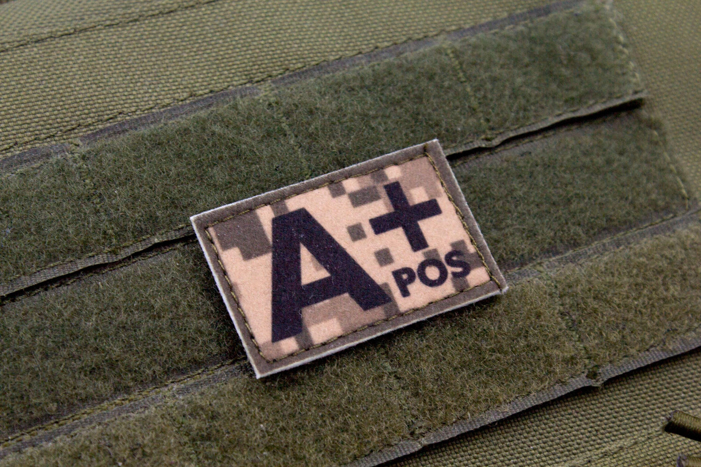 Blood type A+ pos PIXEL paramedic emt patch