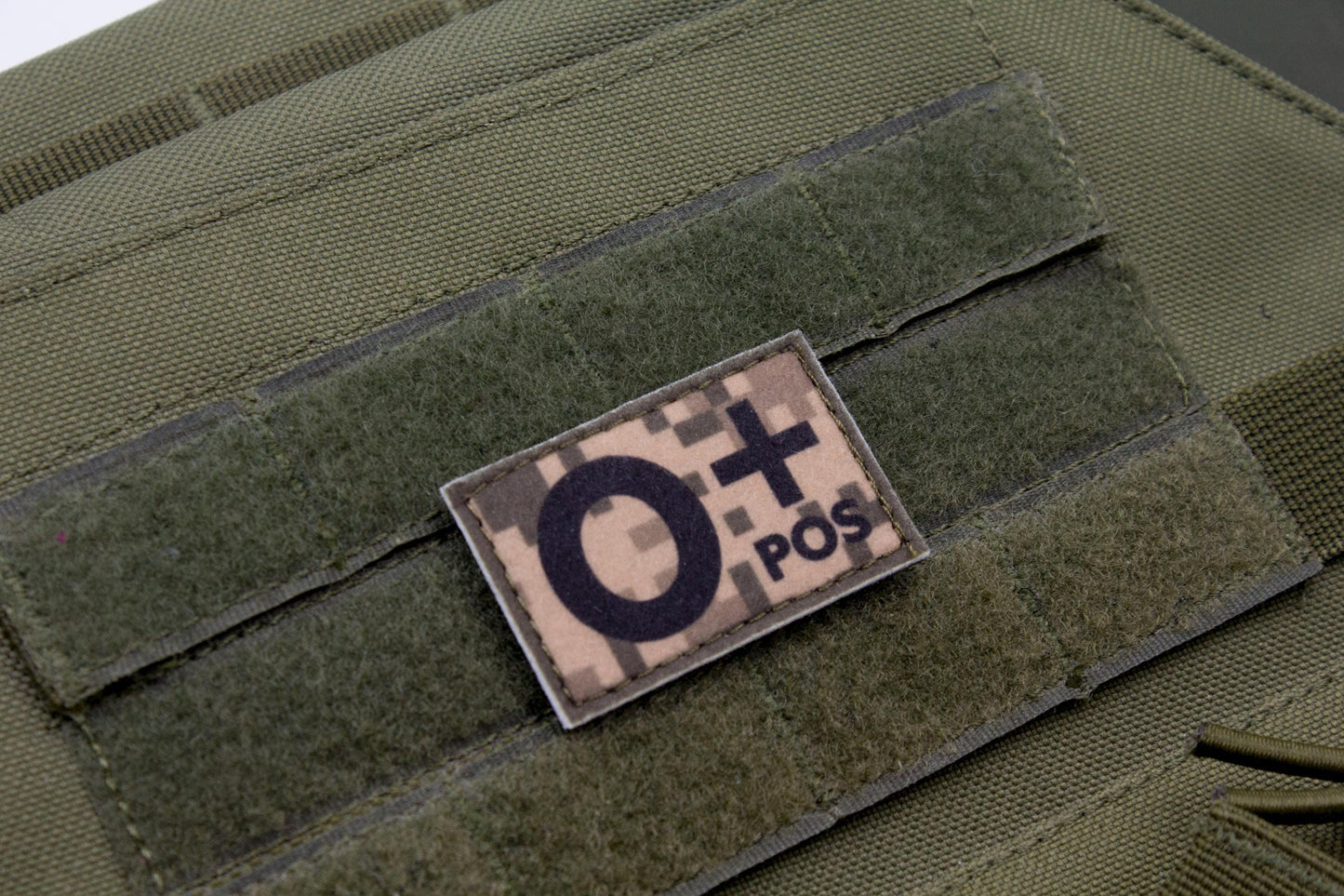 Blood type O+ pos PIXEL paramedic emt patch