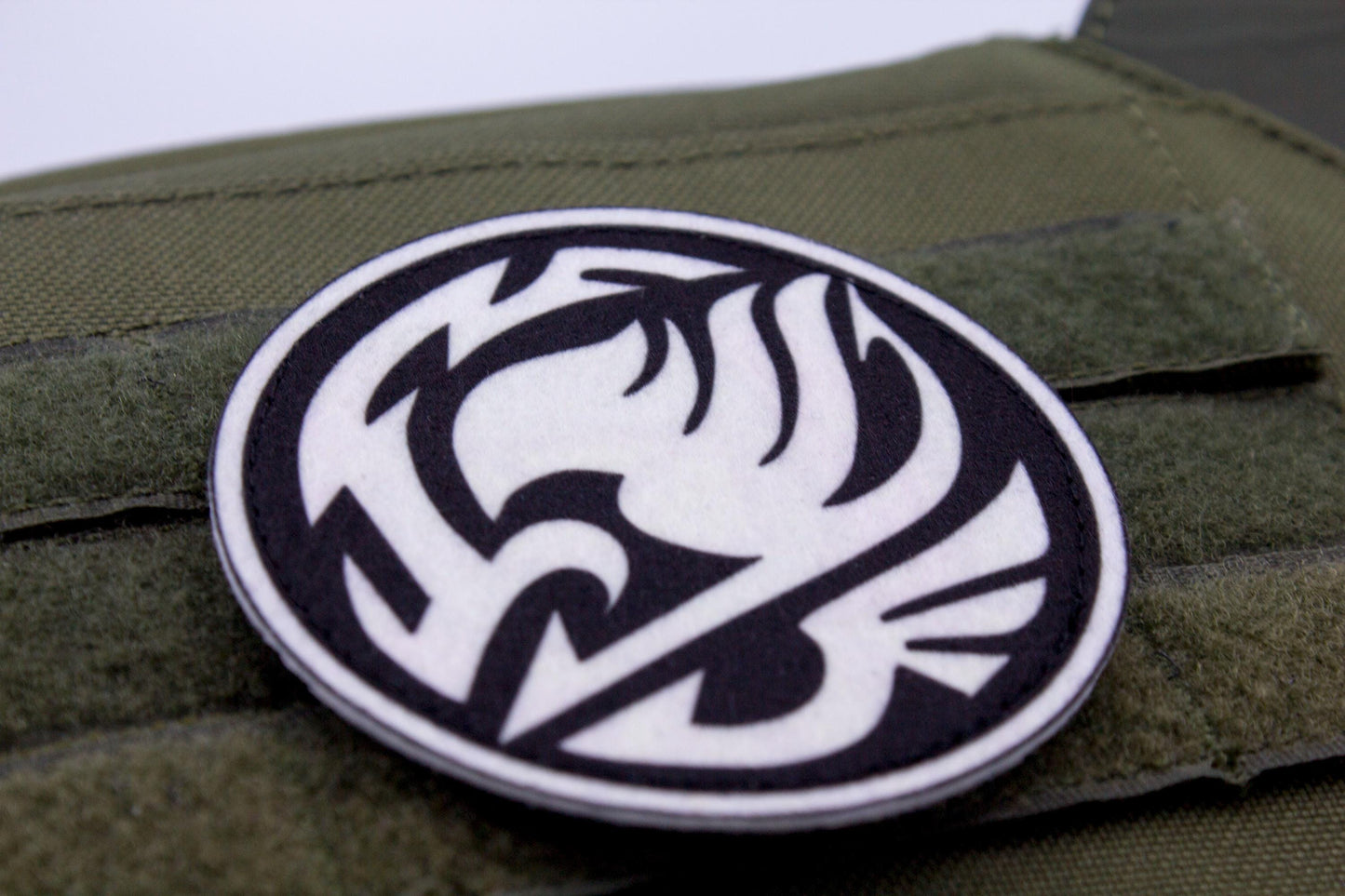 Fairy Tail Guild Logo WHITE hook and loop patch 3″