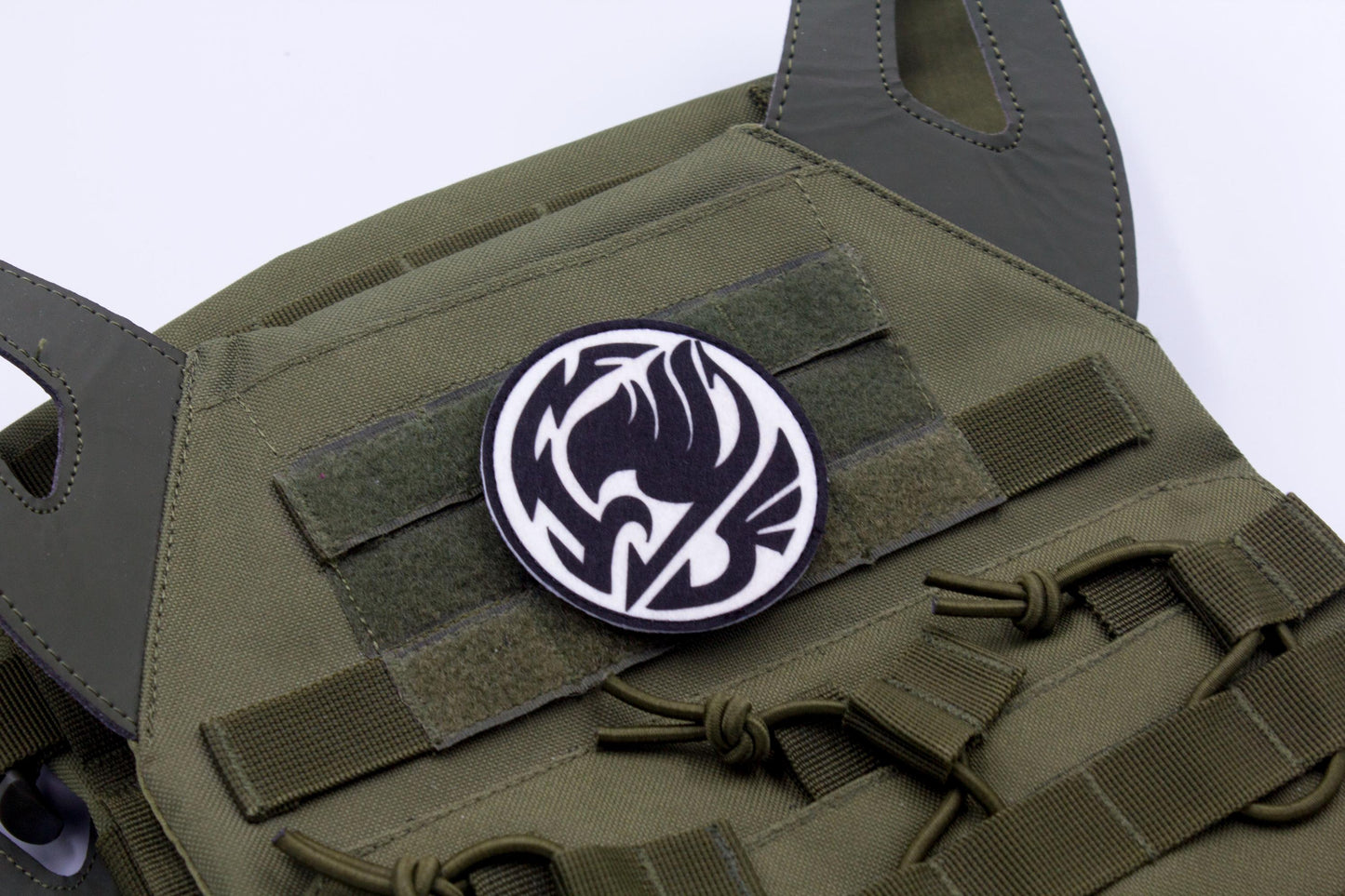 Fairy Tail Guild Logo BLACK hook and loop patch 3″