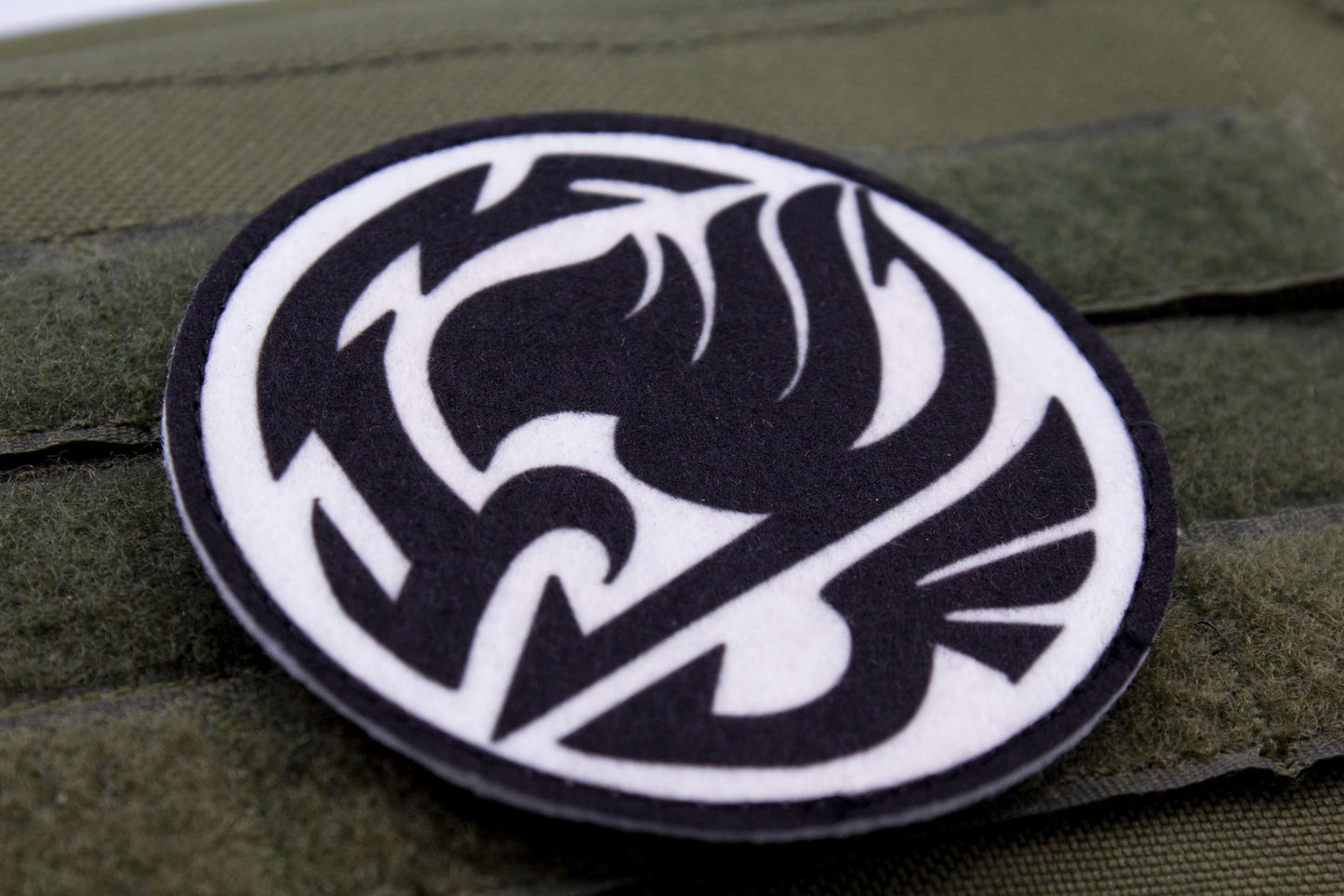 Fairy Tail Guild Logo BLACK hook and loop patch 3″