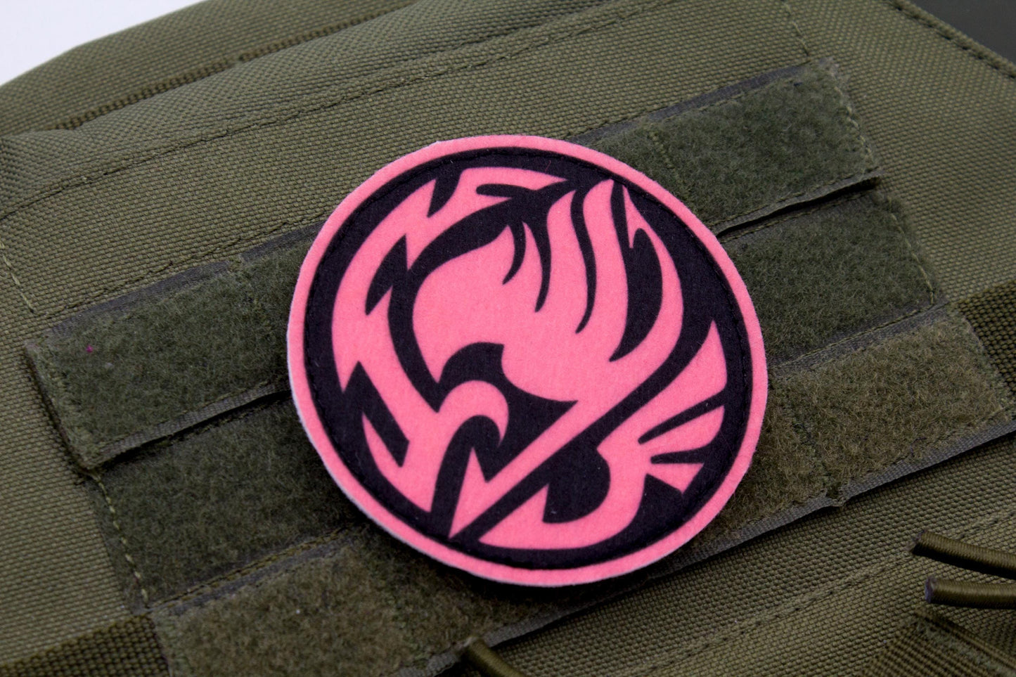 Fairy Tail Guild Logo PINK hook and loop patch 3″