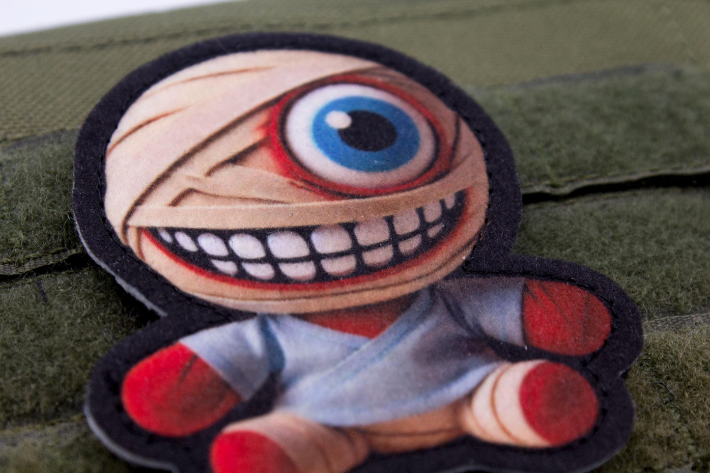 Mouthwashing Curly plush hook and loop morale patch