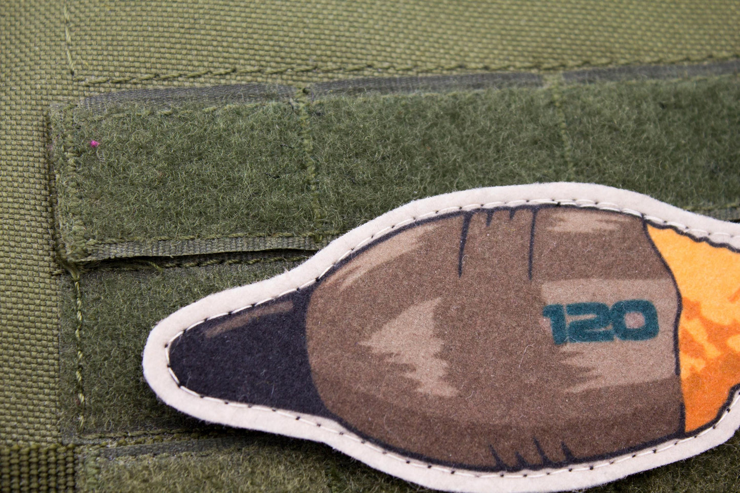 Military 120 mortar mine hook and loop morale patch