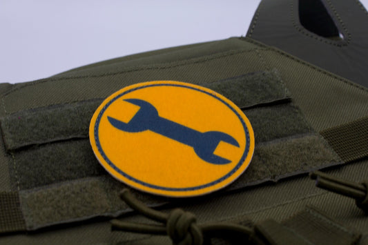 Engineer TF2 BLUE team hook and loop morale patch 3″