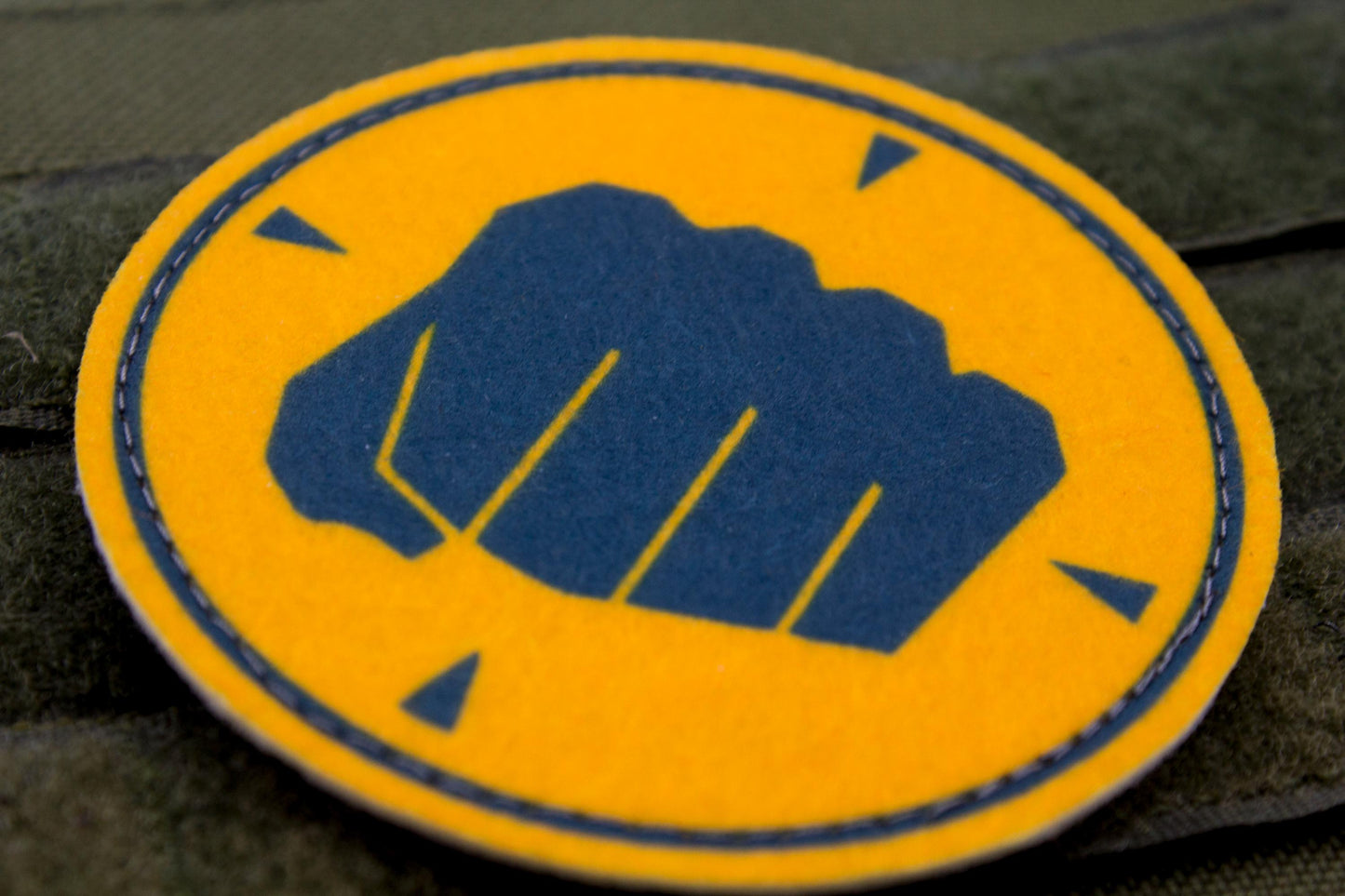 Heavy TF2 BLUE team hook and loop morale patch 3″