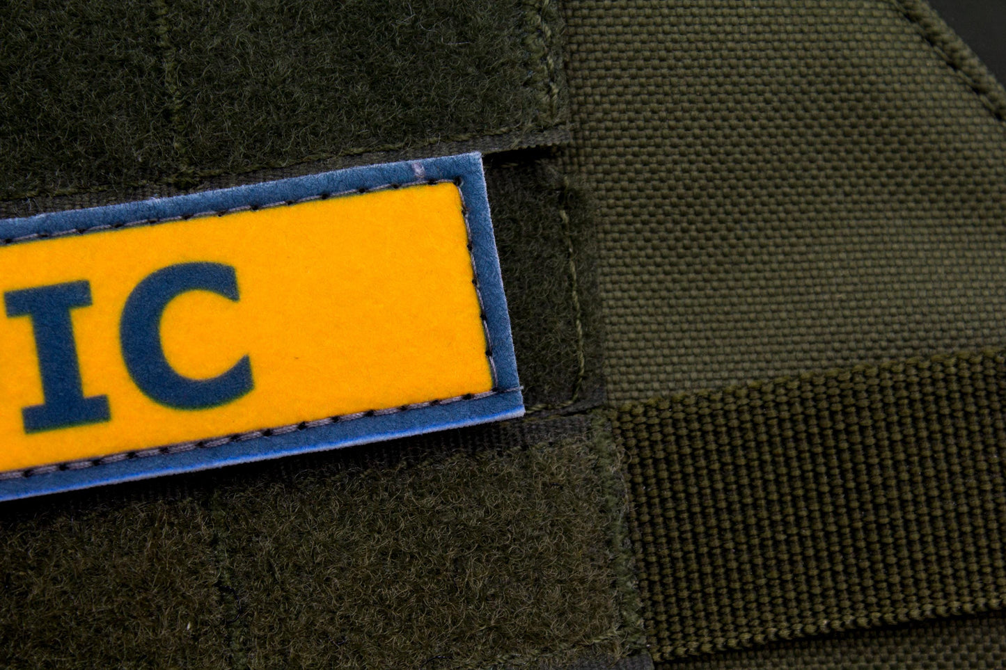 Medic TF2 BLUE team stripe hook and loop morale patch