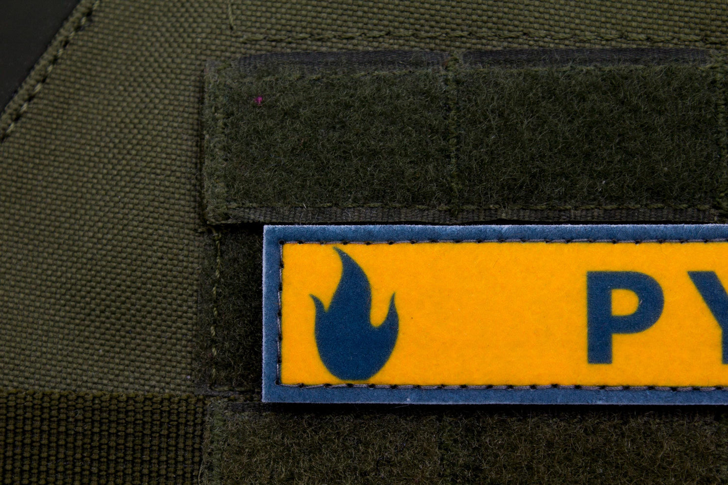 Pyro TF2 BLUE team stripe hook and loop morale patch